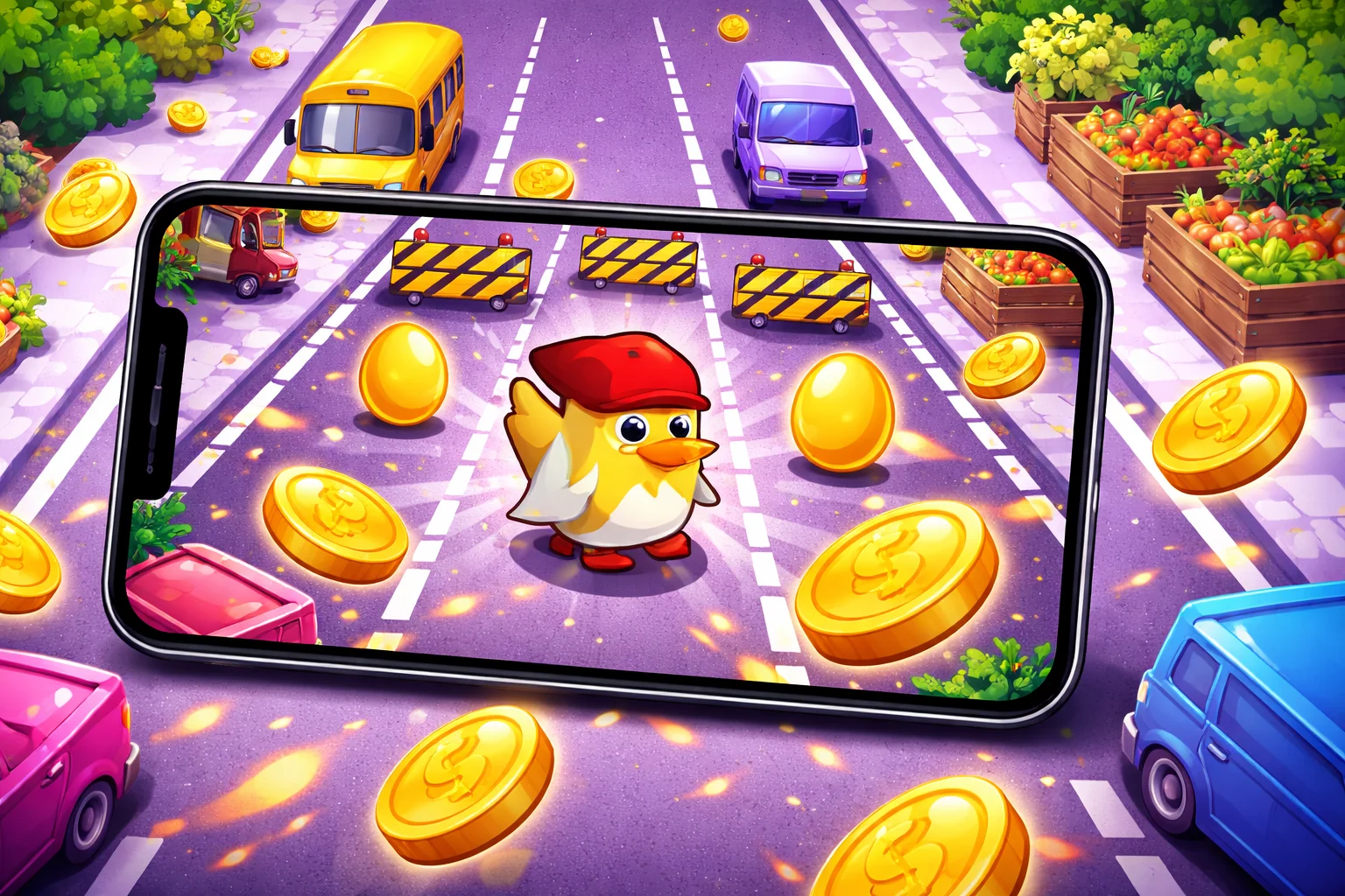 Chicken Cross Mobile
